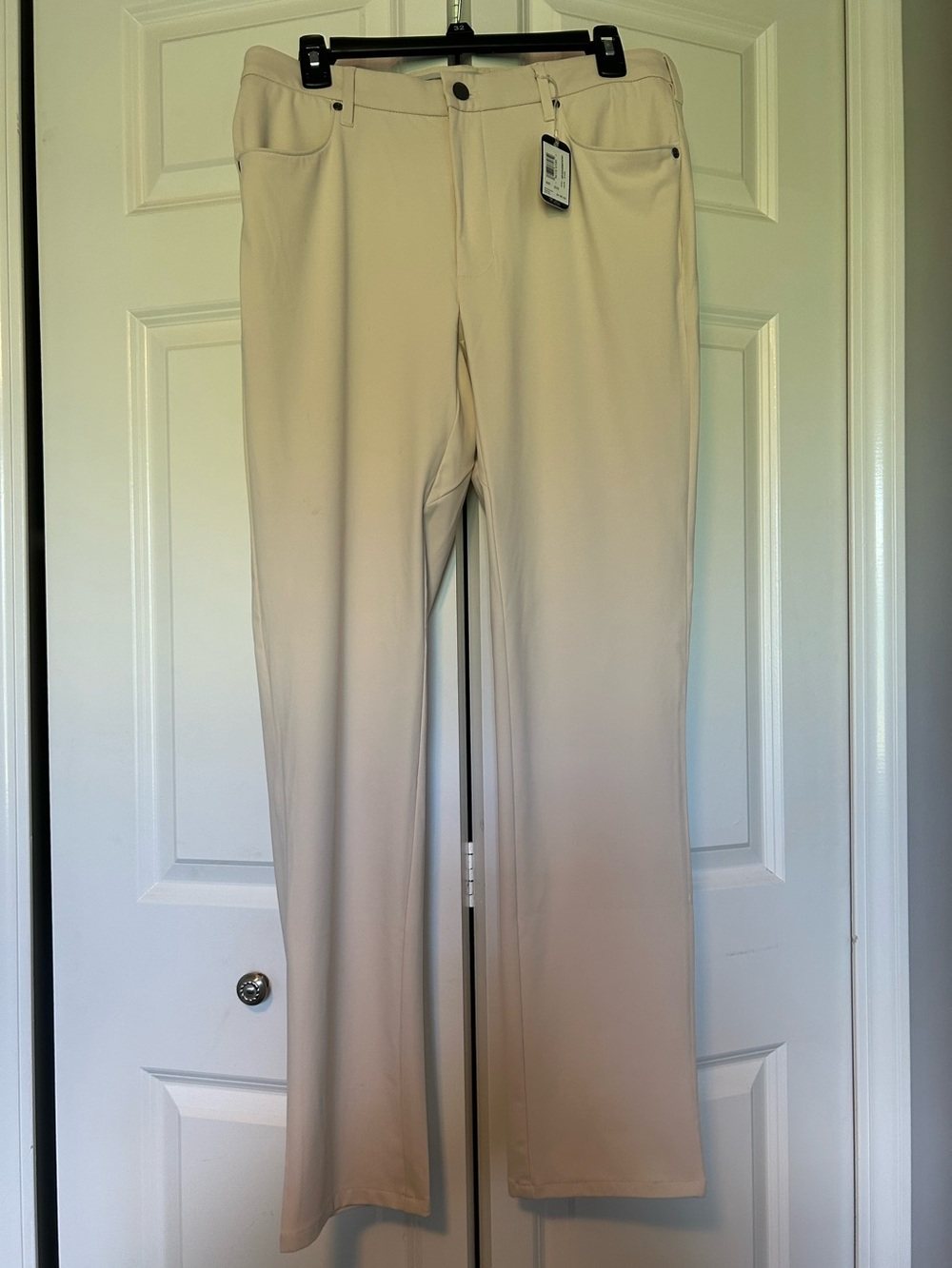 Johnnie-O Momentum 5-Pocket Men's Golf Pants, 32 x 32 Color: Stone (light khaki)